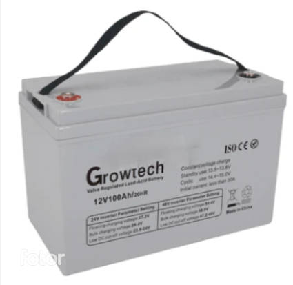 100 AH 12V GROWTECH DEEP CYCLE GEL BATTERY (500 CYCLES @50% DOD)