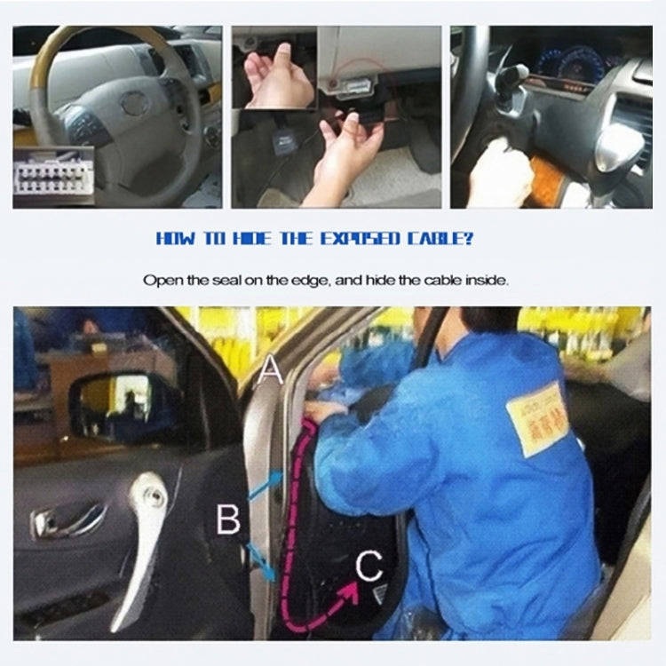 A200 OBD2 3.5 inch Vehicle-mounted Head Up Display Security System, Support Car Speed / Engine Re...