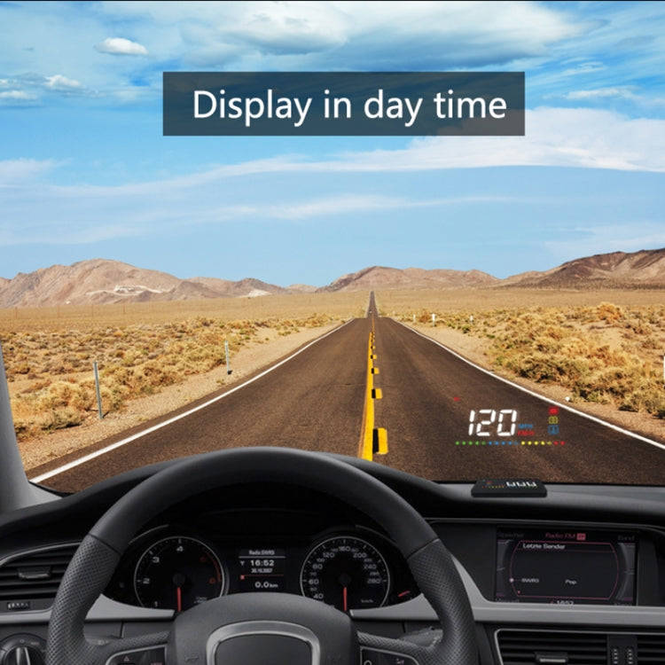A200 OBD2 3.5 inch Vehicle-mounted Head Up Display Security System, Support Car Speed / Engine Re...