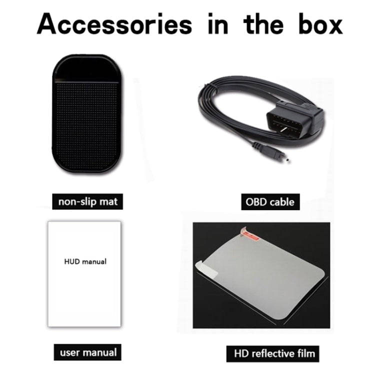 A200 OBD2 3.5 inch Vehicle-mounted Head Up Display Security System, Support Car Speed / Engine Re...