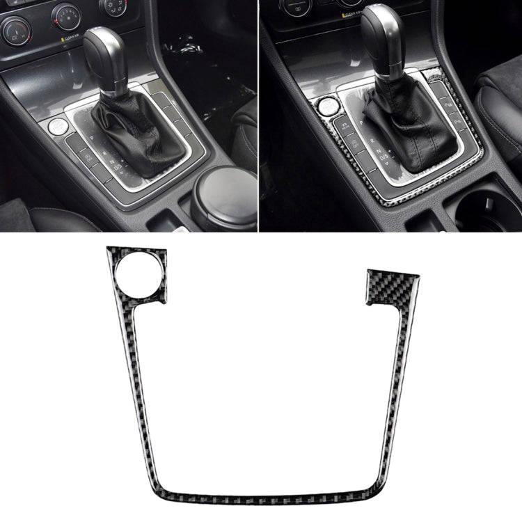 Car Carbon Fiber Gear Position Panel Frame Decorative Sticker for Volkswagen Golf 7 2013-2017, wi...