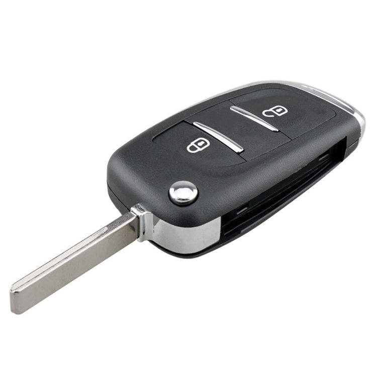 For PEUGEOT Car Keys Replacement 2 Buttons Car Key Case with Grooved and Holder, 2 Buttons with G...