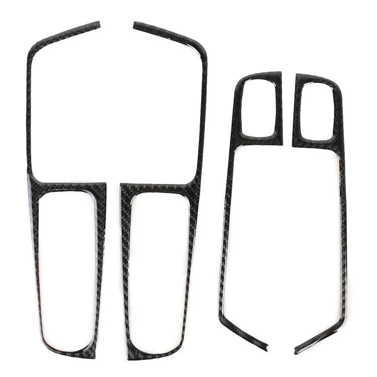 4 PCS Carbon Fiber Car Window Button Panel Decorative Sticker for Porsche Macan, Window Button Panel