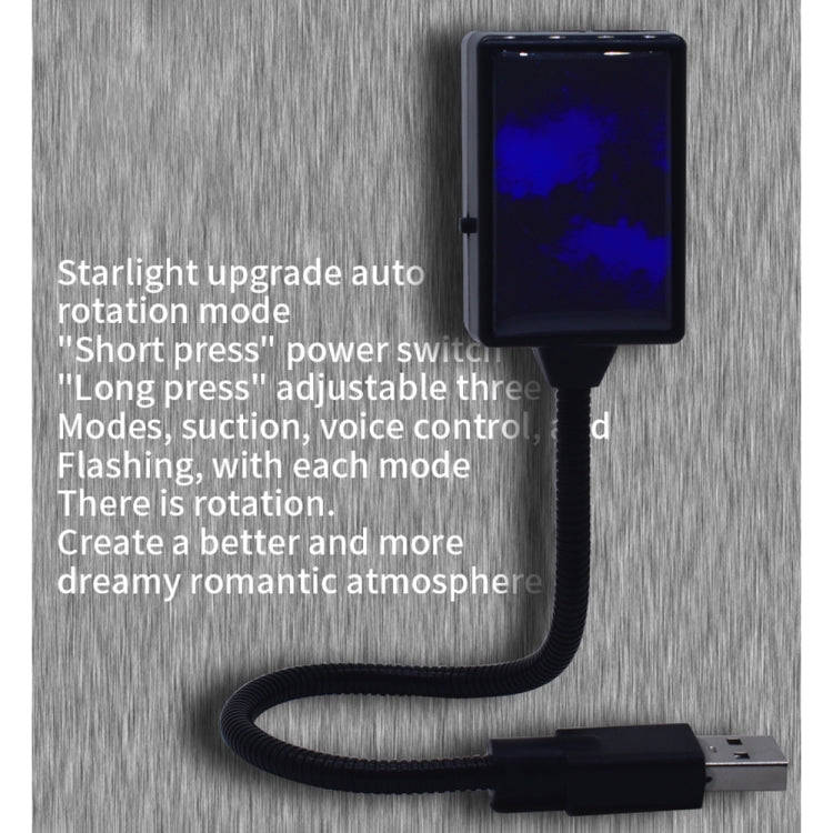 5V 0.1W IPX4 Car Rotating Star Lights Starry Sky Atmosphere Lamp, C-206 (Blue Light), C-206 (Red ...