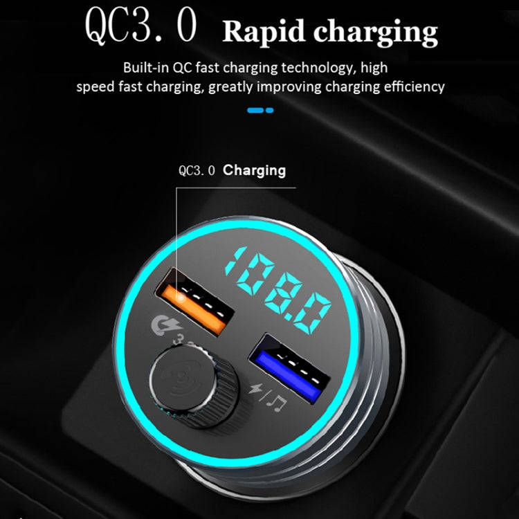 C1 Multifunctional Car Dual USB Charger MP3 Music Player Bluetooth FM Transmitter, C1 (Black), C1...