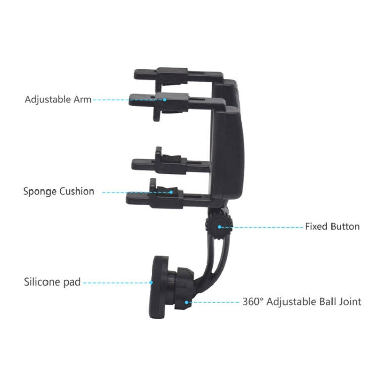 Carbon Fiber Strong Magnet Car Rear Mirror Navigation Phone Holder, Carbon Fiber