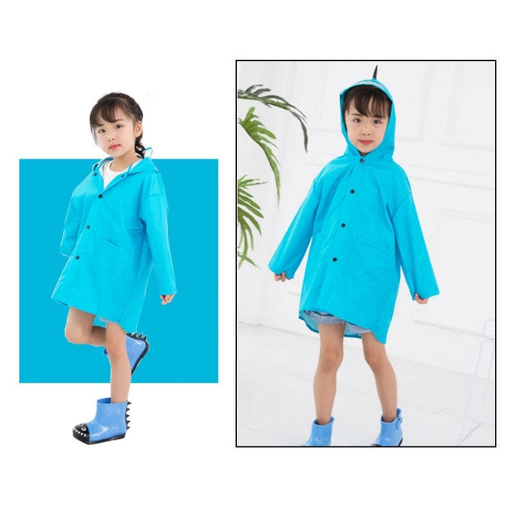 Cartoon Dinosaur Children Fashion Raincoat Size: L