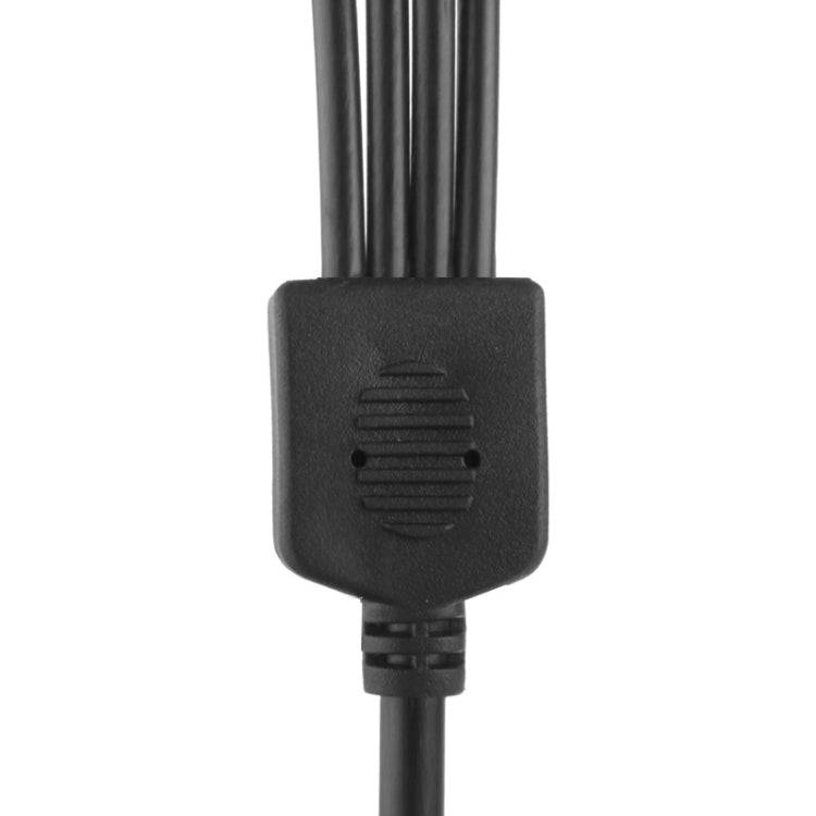 5.5 x 2.1mm Female to 4x Male DC Power Cable Connector with Switch for LED Strip, Length: 30cm