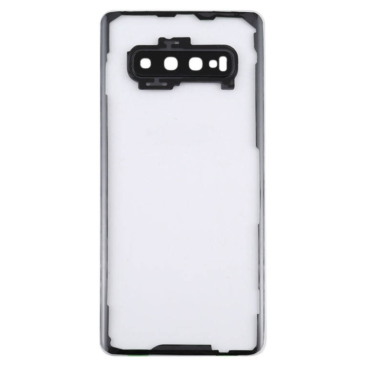 For Samsung Galaxy S10+ SM-G9750 G975F Transparent Battery Back Cover with Camera Lens Cover , Fo...
