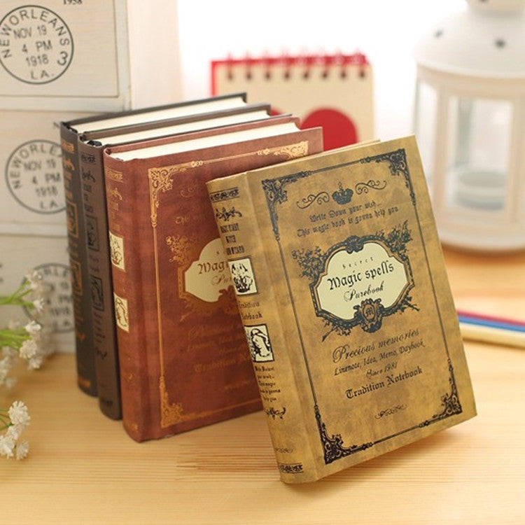 64K Small Pocket Vintage Notebook Handcover Magic Spells Pockets Book Planner Journal Traveler No...
