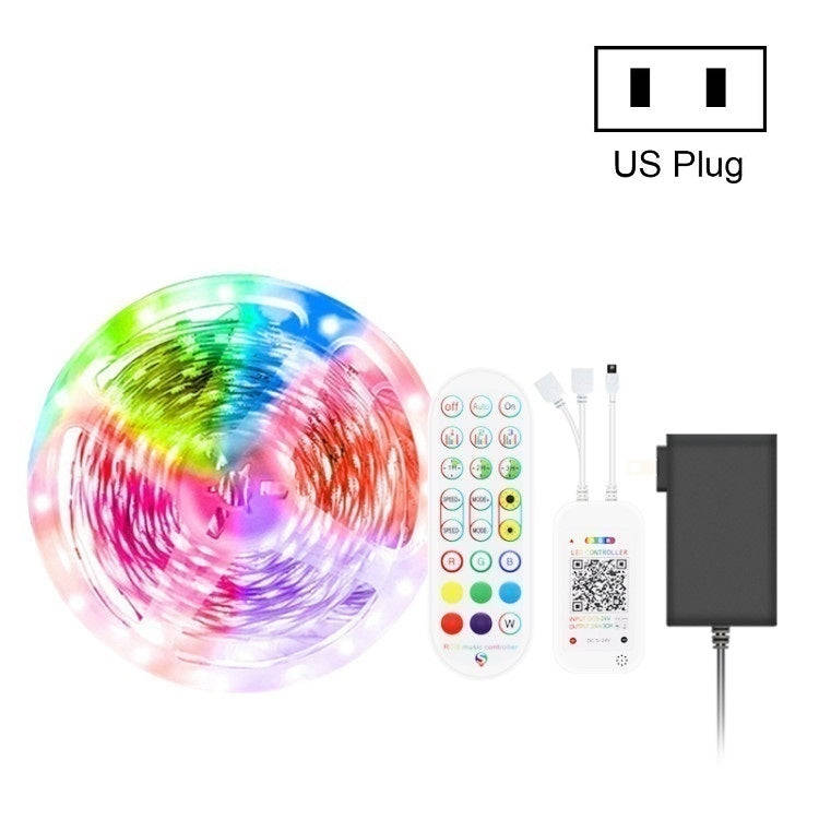 Bluetooth Suit Smart Music Sound Control Light Strip Waterproof 5050 RGB Colorful Atmosphere LED ...