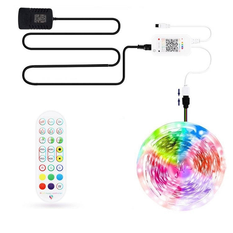 Bluetooth Suit Smart Music Sound Control Light Strip Waterproof 5050 RGB Colorful Atmosphere LED ...