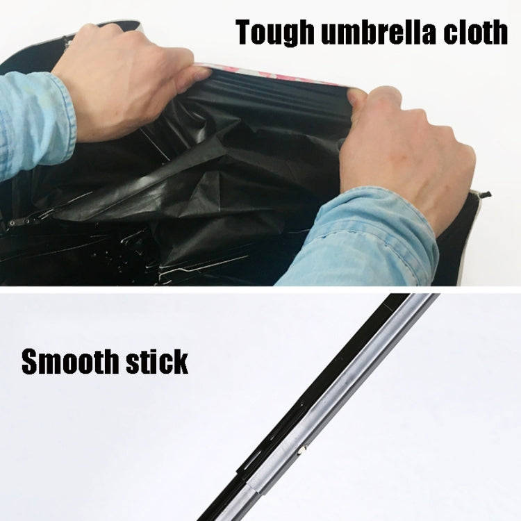 Small Fresh Forest Simple Sun and Rain Dual-use Sun Umbrella Sunscreen UV Protection Black Plasti...