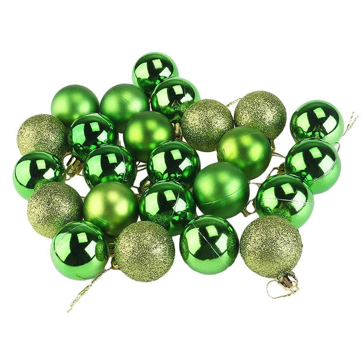 24 PCS 3cm Home Christmas Tree Decor Ball Bauble Hanging Xmas Party Ornament Decorations, green, ...