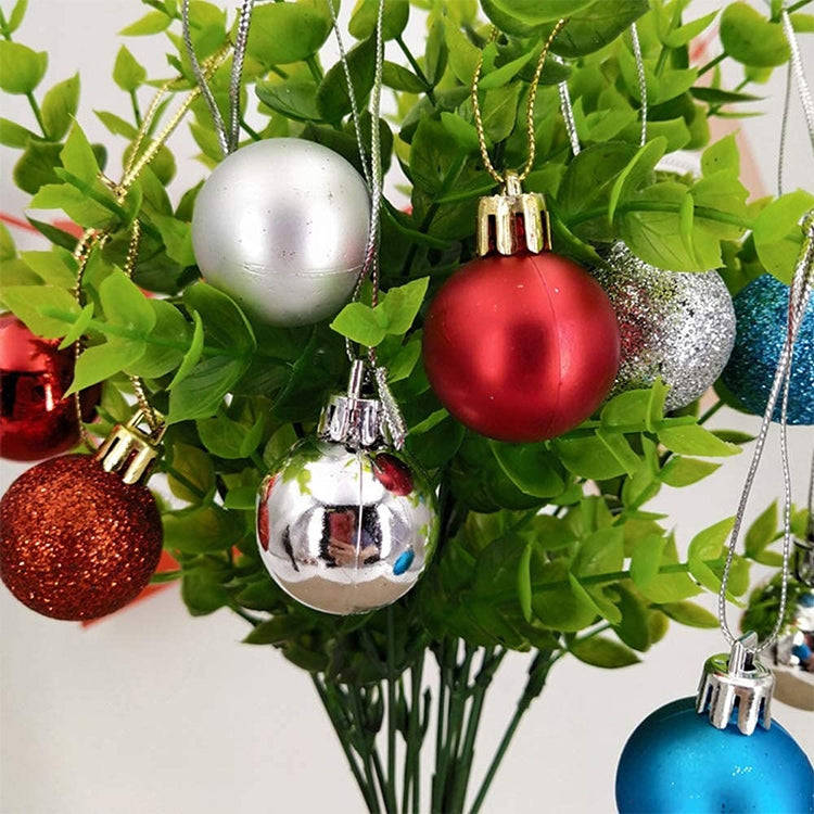 24 PCS 3cm Home Christmas Tree Decor Ball Bauble Hanging Xmas Party Ornament Decorations, green, ...