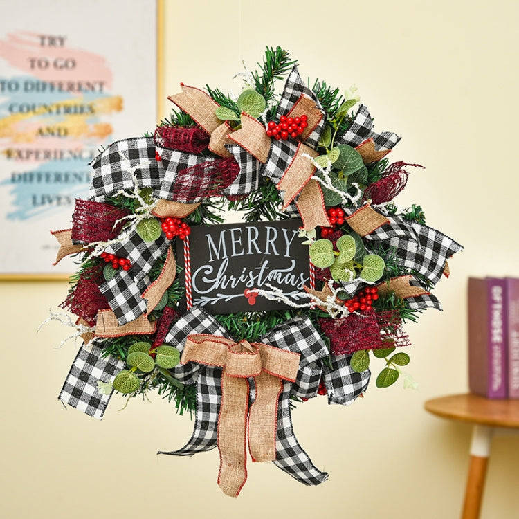 Christmas Decorations Cane Wreath Garland Door Hanger, 25cm, 38cm, 50cm
