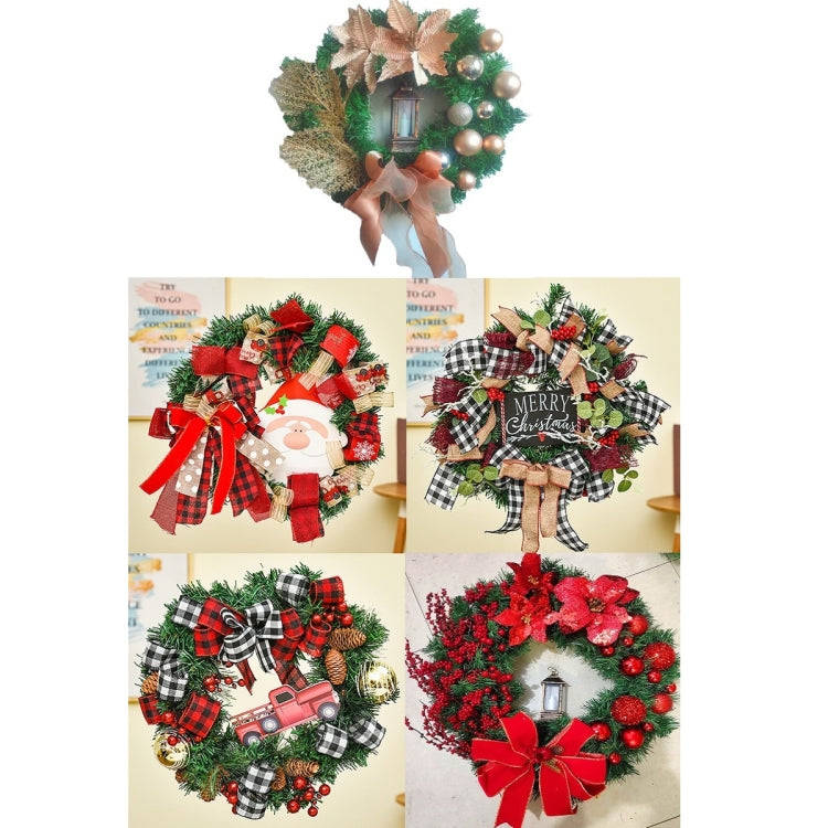Christmas Decorations Cane Wreath Garland Door Hanger, 25cm, 38cm, 50cm