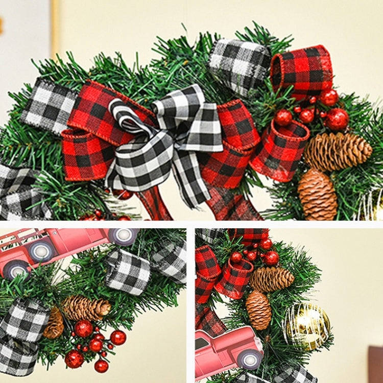 Christmas Decorations Cane Wreath Garland Door Hanger, 25cm, 38cm, 50cm