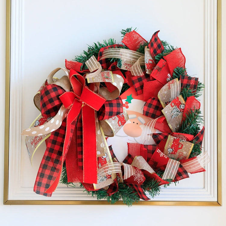 Christmas Decorations Cane Wreath Garland Door Hanger, 25cm, 38cm, 50cm