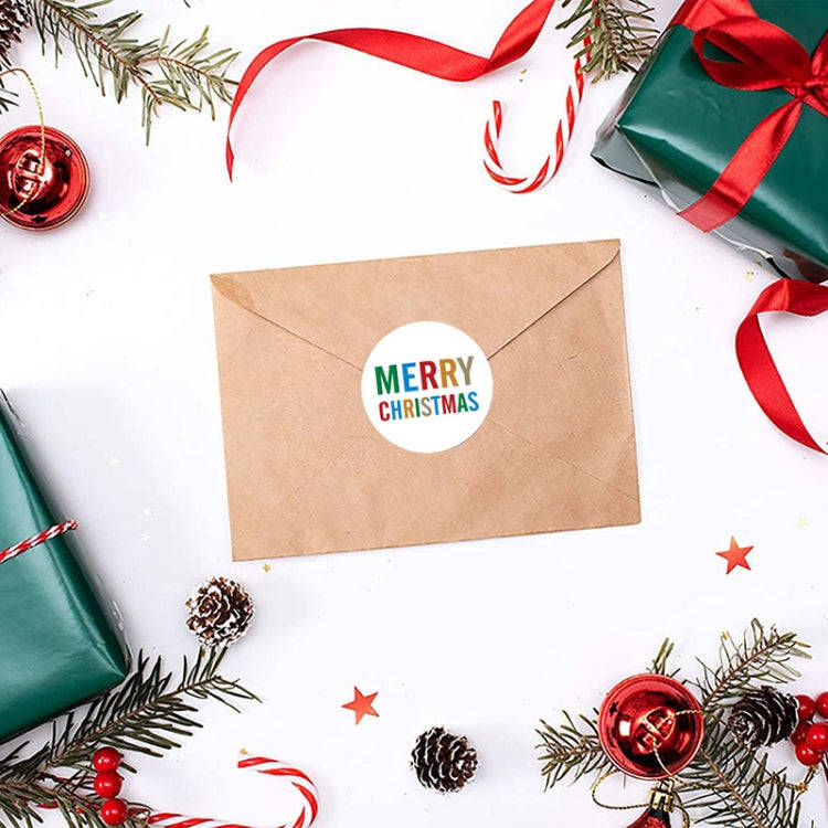 LG-210730-38-005 Christmas Sticker Gift Tags In Rolls With Colorful Letters, LG-210730-38-005
