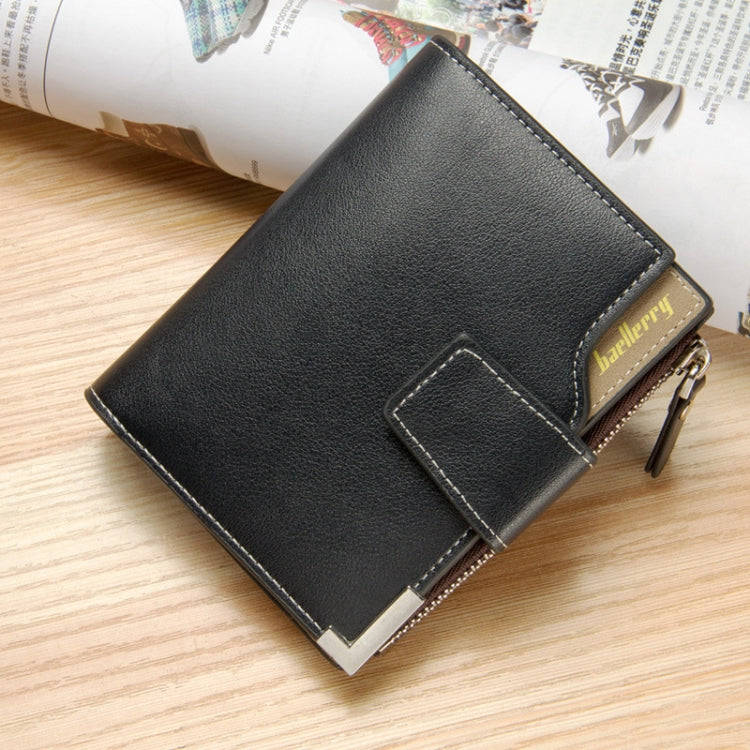 Baellerry Casual Multifunctional Wallet Zipper Buckle Tri-fold Coin Purse For Men, Blue, Brown, B...