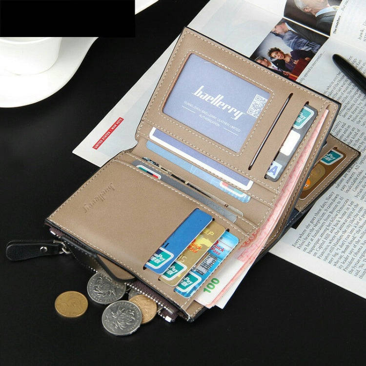 Baellerry Casual Multifunctional Wallet Zipper Buckle Tri-fold Coin Purse For Men, Blue, Brown, B...