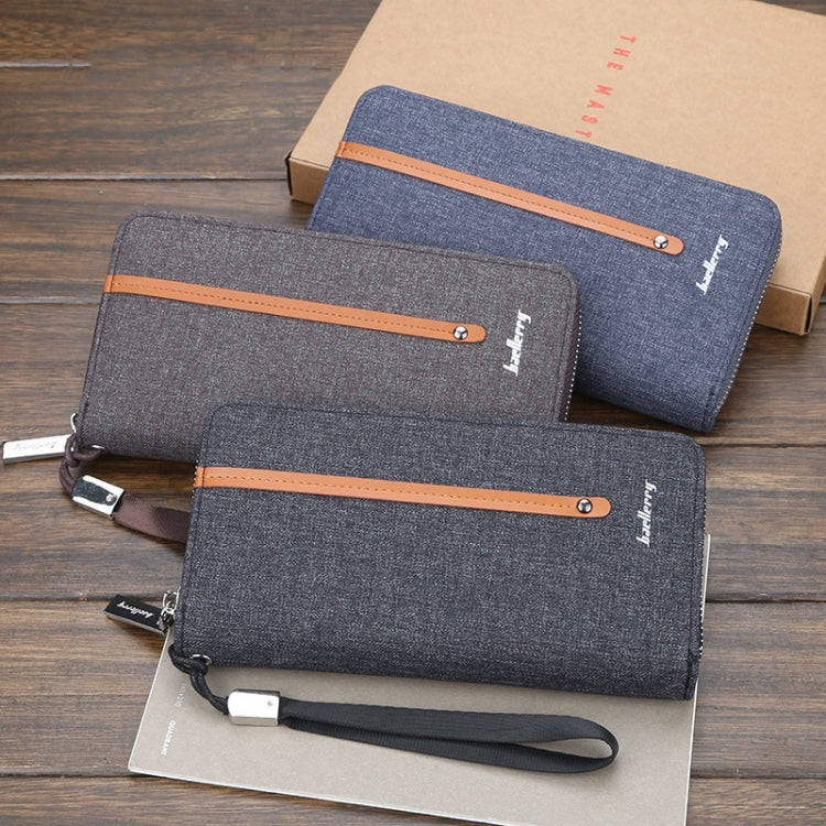 Baellerry Canvas Wallet Long Zipper Wallet Vintage Casual Multi-Card Clutch For Men, Blue, Black,...