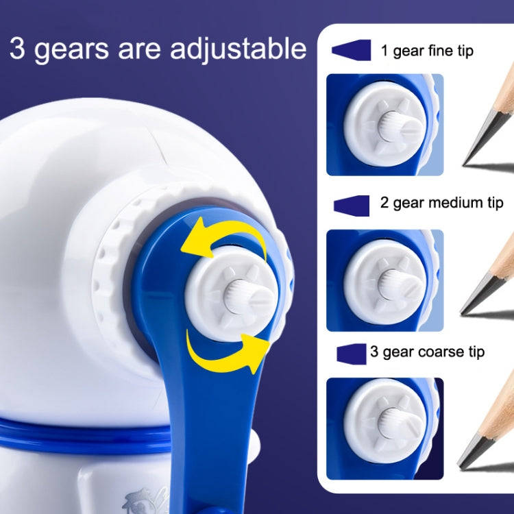 Cartoon Hand-cranked Automatic Pencil Sharpener, Style:, Astronaut (Dark Blue), Astronaut (Light ...