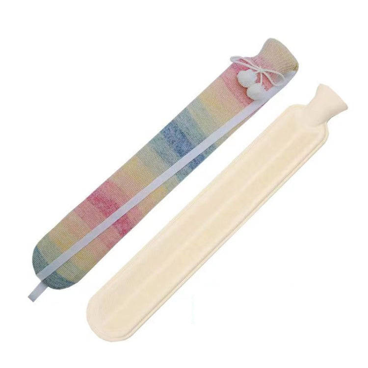 2L Long-strip Multifunctional Water-filled Rubber Hot Water Bags, Spec: Gradient Red Yellow, Grad...