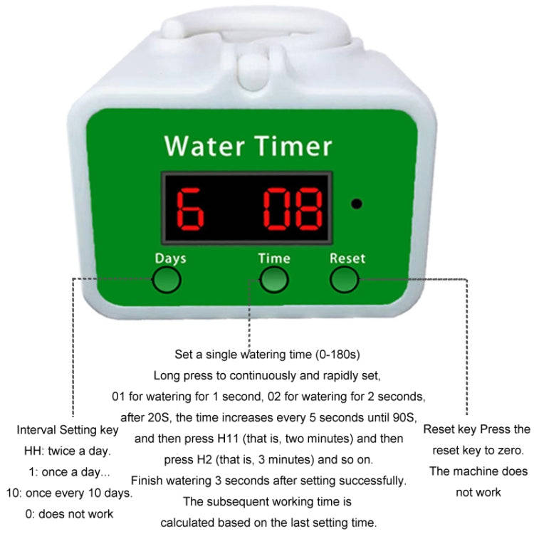 Household Intelligent Drip Irrigation Automatic Watering Timing Machine, Water 2 Potted Plants, W...