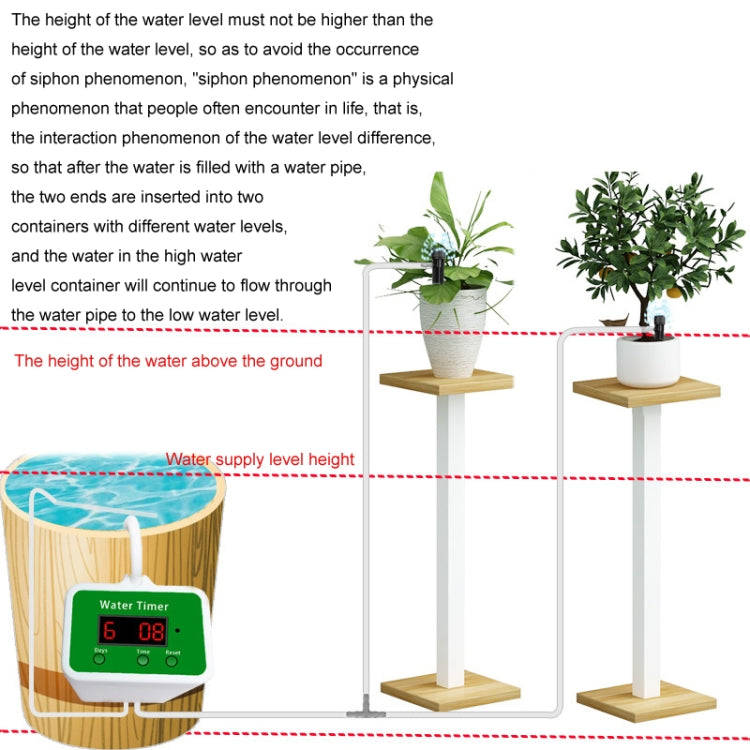 Household Intelligent Drip Irrigation Automatic Watering Timing Machine, Water 2 Potted Plants, W...
