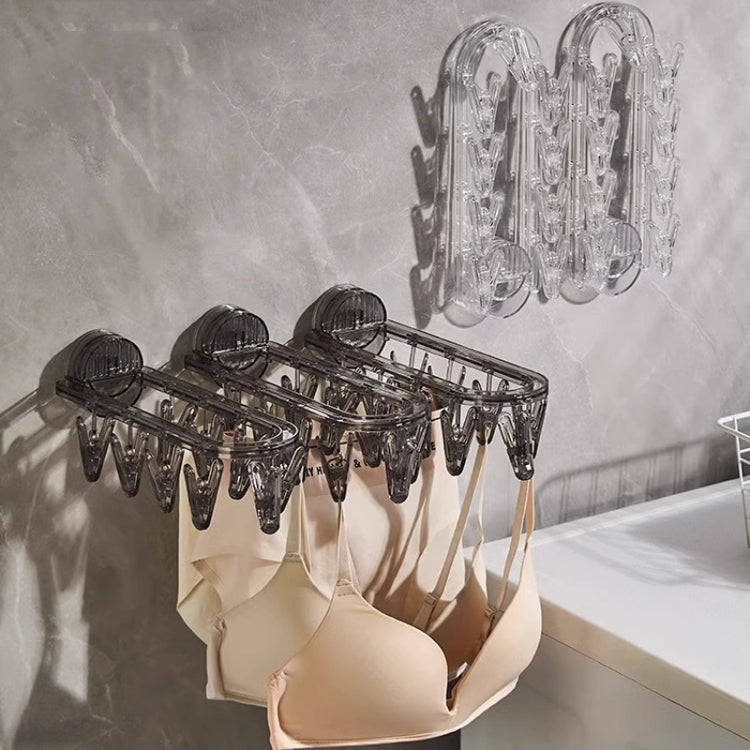 Suction Cup Clothes Rack Multi Clips Wall Mounted Indoor Outdoor Balcony Multifunctional Folding ...