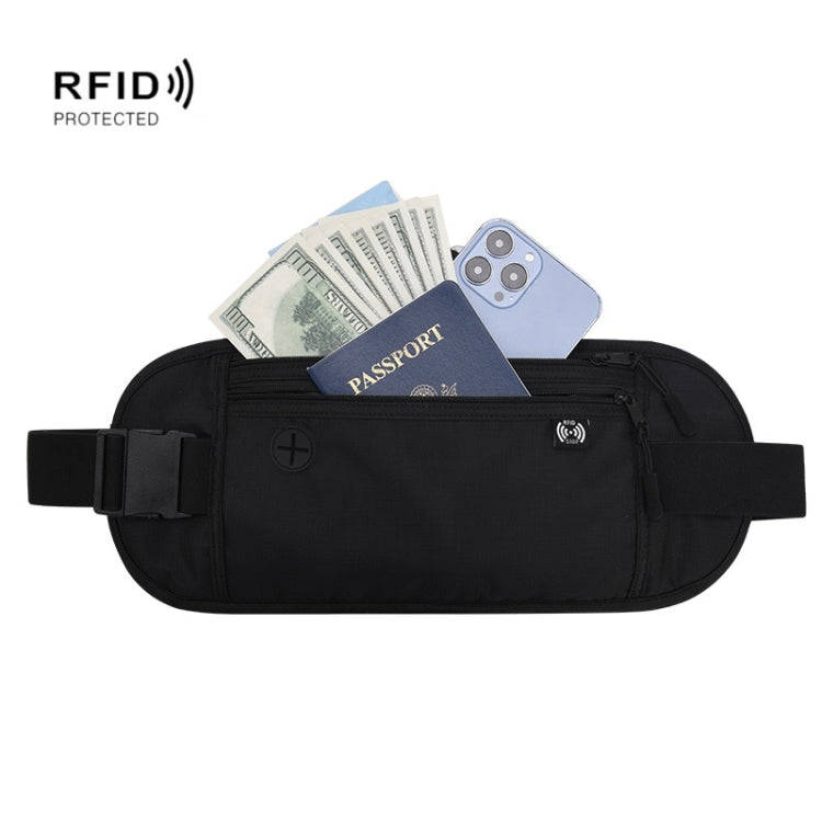 Passport Fit Invisible Waterproof Cell Phone Waist Pack Anti-theft Brush Travel Document Organize...
