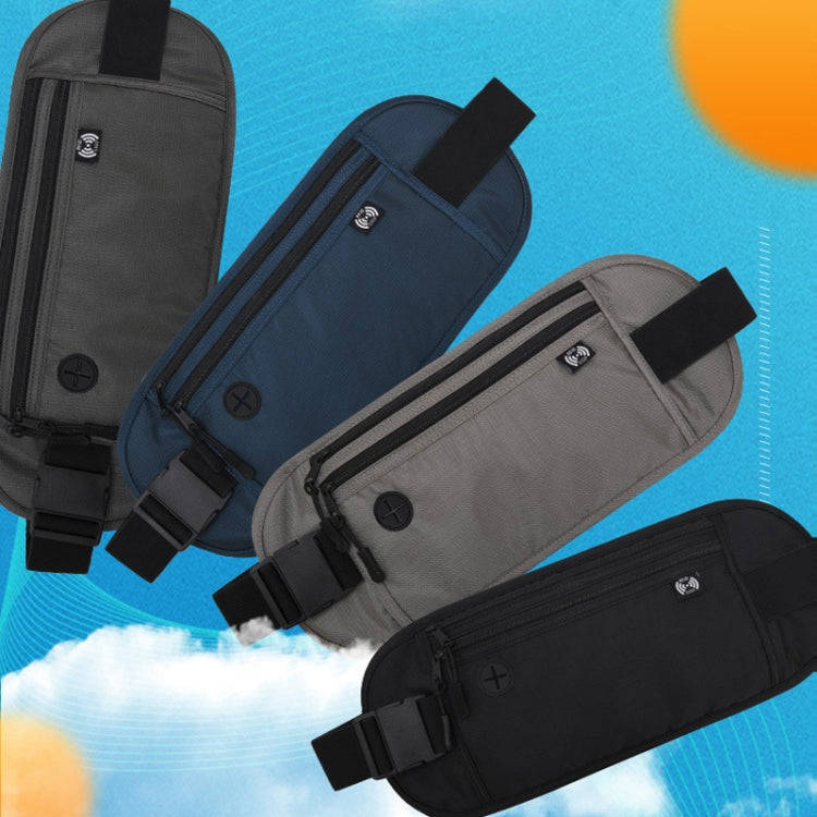 Passport Fit Invisible Waterproof Cell Phone Waist Pack Anti-theft Brush Travel Document Organize...