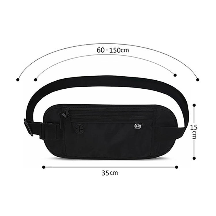 Passport Fit Invisible Waterproof Cell Phone Waist Pack Anti-theft Brush Travel Document Organize...