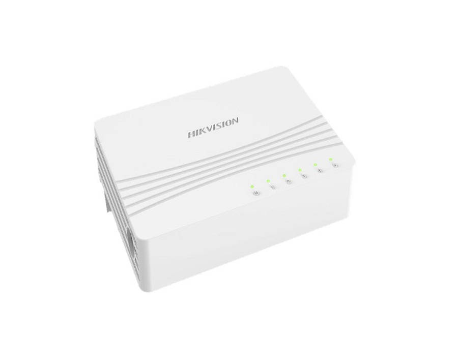 Hikvision DS-3E0105D-E 5-Port 10/100 Mbps Unmanaged Ethernet Switch - Desktop, ABS