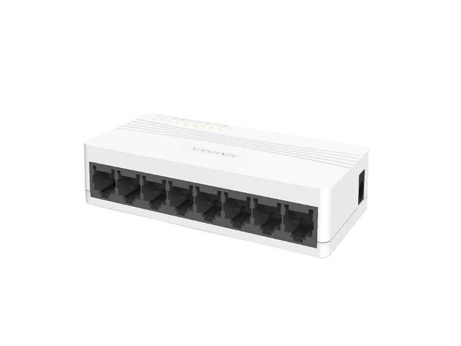 Hikvision DS-3E0108D-E 8-Port Ethernet Switch - 10/100Mbps RJ45, Unmanaged Desktop