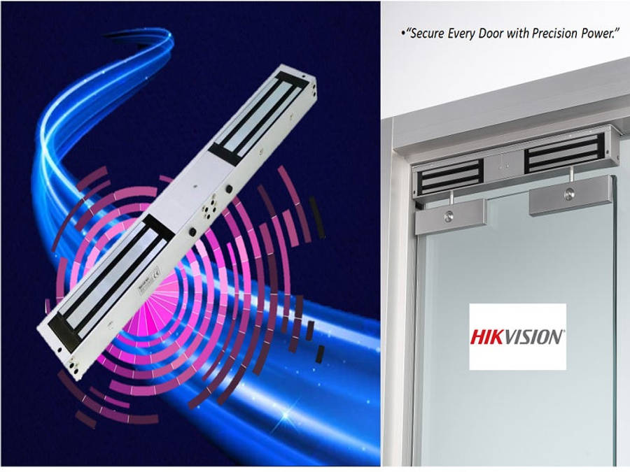 Hikvision DS-K4H450D Pro Series Magnetic Lock - 500kg Double Door, 12/24 VDC