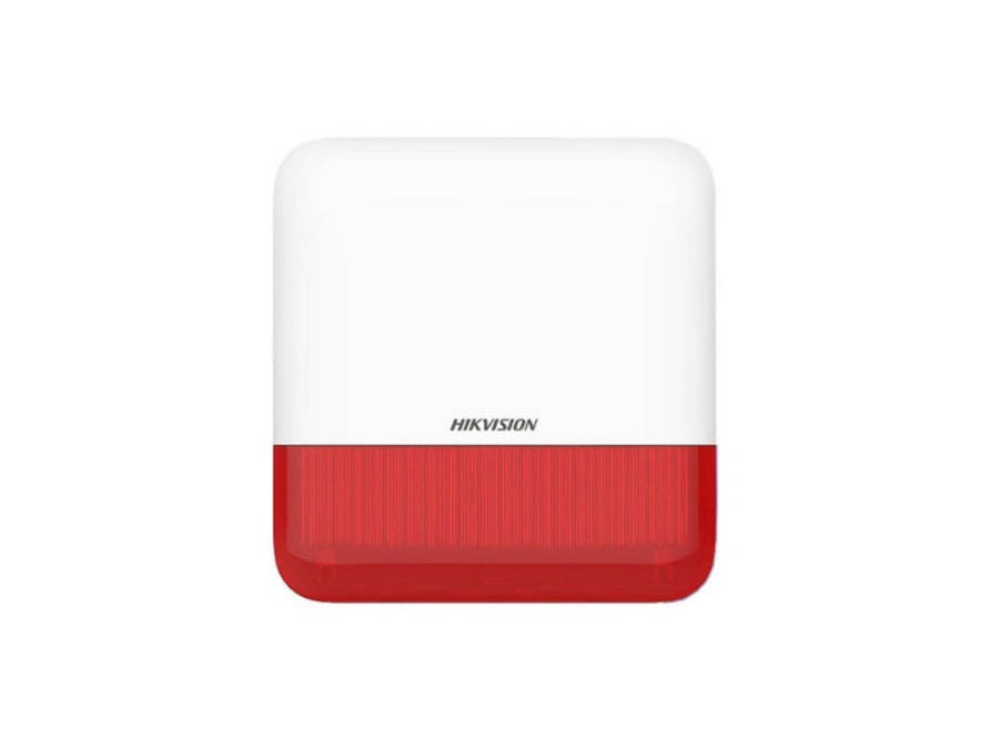 Hikvision DS-PS1-E-WE AX PRO Wireless External Sounder Siren - 110dB, IP65, 868MHz, Red
