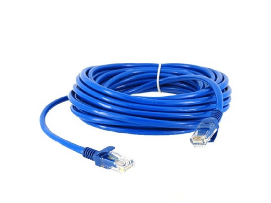Cat5e Network Patch Cable - 10m, RJ45, Snagless, Blue Ethernet LAN