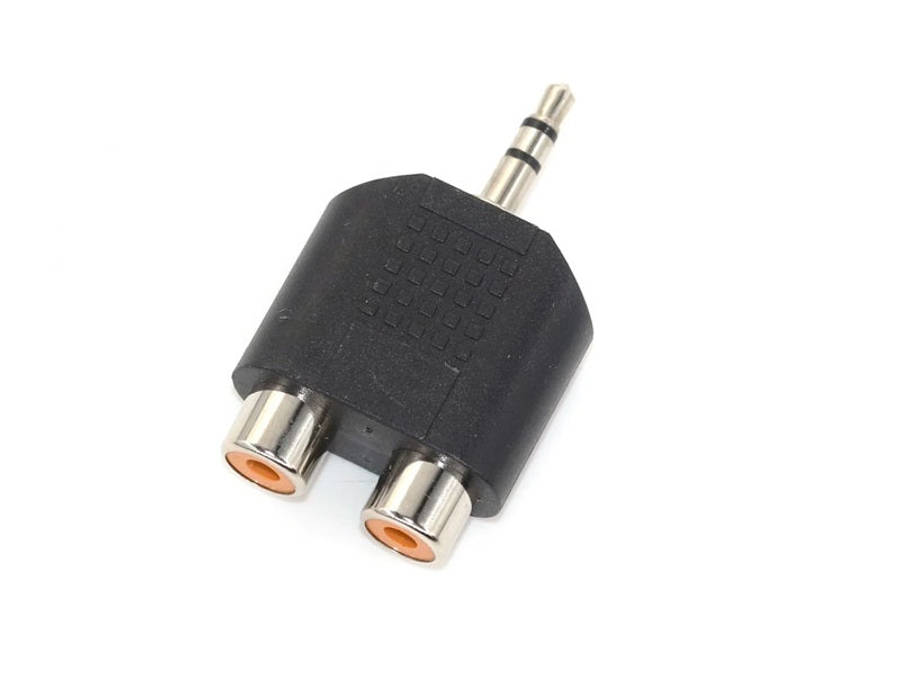ZATECH ZA-1SF-2RCAF 3.5mm Female to 2 RCA Female Audio Adapter - Gold Plated