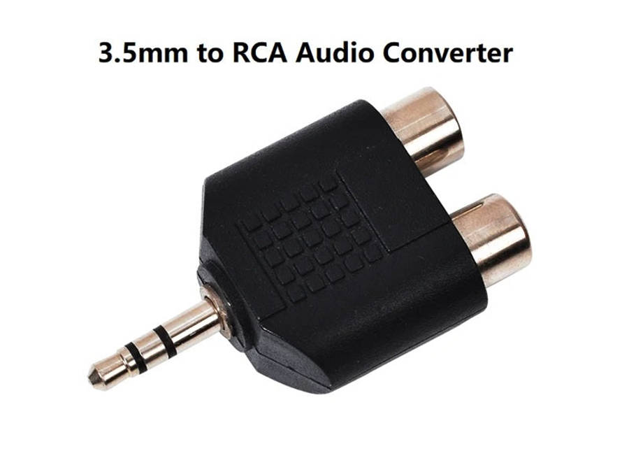 ZATECH ZA-1SF-2RCAF 3.5mm Female to 2 RCA Female Audio Adapter - Gold Plated