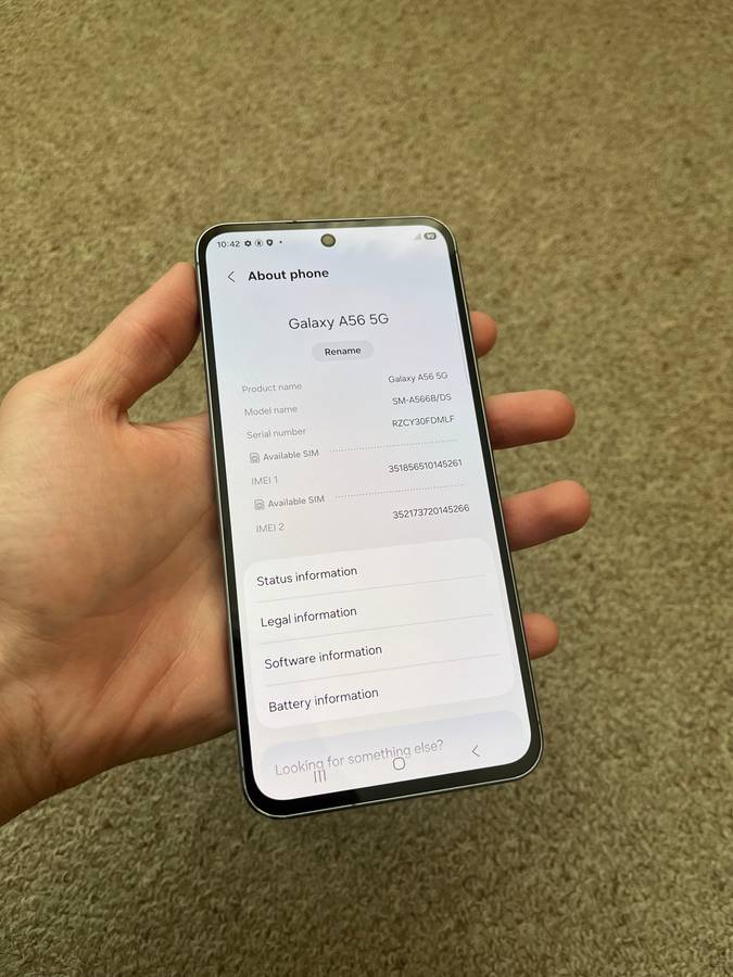 Samsung A56 5G 256gb 8gb ram Dual Sim Good condition