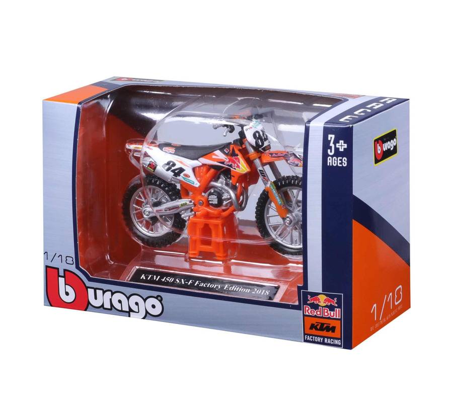 KTM 450 SX-F Factory Ed (2018) 1/18 Bburago Bur18-51081