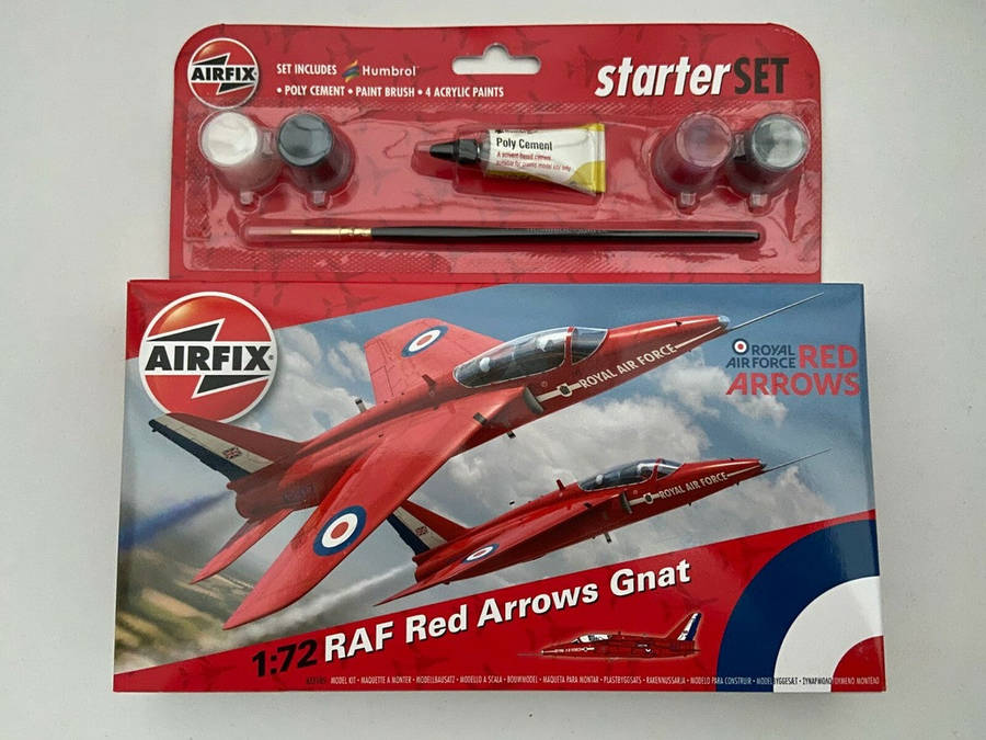 RAF Red Arrow Gnat Small Starter Set 1/72 Scale Airfix A55105