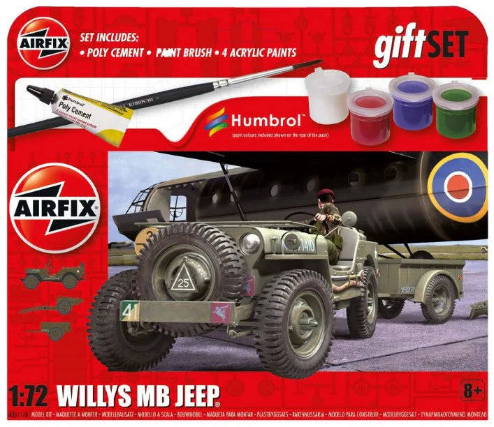 Willys MB Jeep Gift Set 1/72 Scale Airfix A55117A