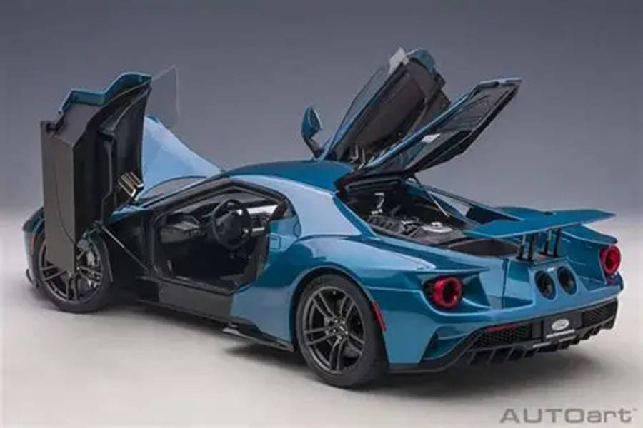 Ford Gt Liquid Blue 2017 1/12 Scale Auto Art AA12107