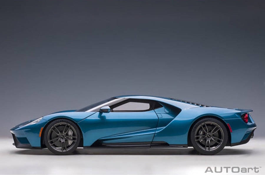Ford Gt Liquid Blue 2017 1/12 Scale Auto Art AA12107