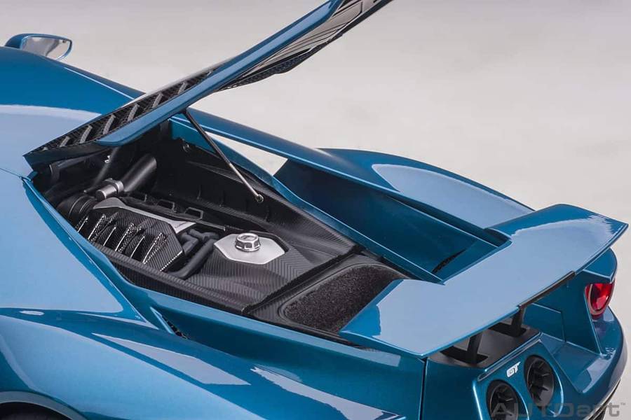 Ford Gt Liquid Blue 2017 1/12 Scale Auto Art AA12107