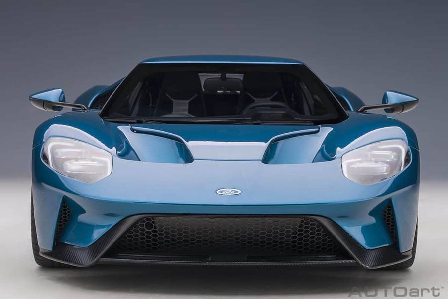 Ford Gt Liquid Blue 2017 1/12 Scale Auto Art AA12107